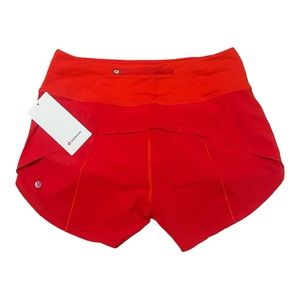 NWT Lululemon Speed Up HR Short 4" in Hot Heat